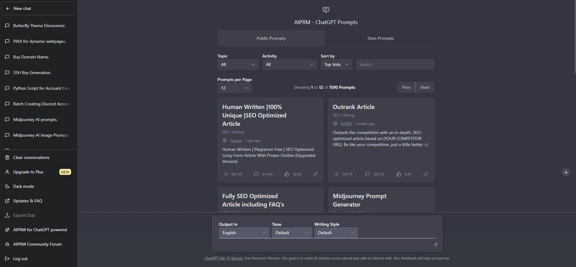 ChatGPT new UI