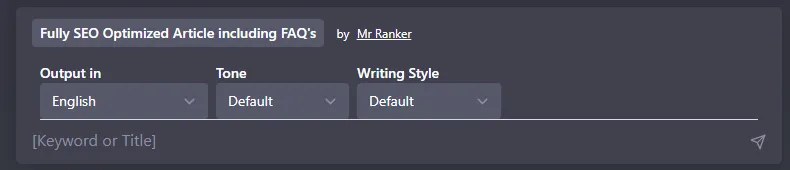 ChatGPT prompt hint