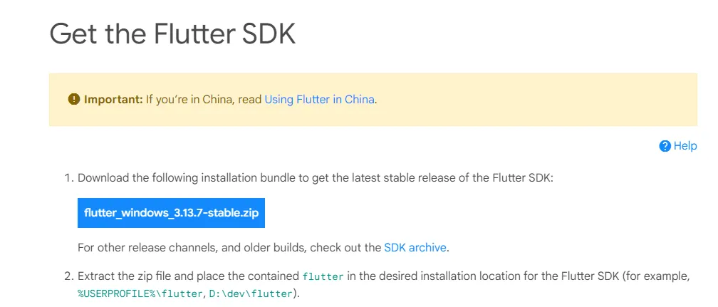 flutter sdk